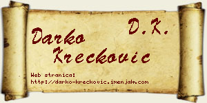 Darko Krečković vizit kartica